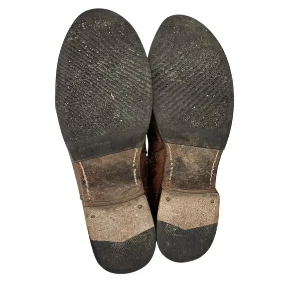 Bed Stu Cheshire Womens Boots Perforated Tie Back Size 9 Benchmade Cognac - Picture 7 of 13